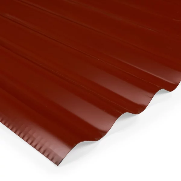 Chapa acanalada prepintada rojo Teja calibre 25 Ternium