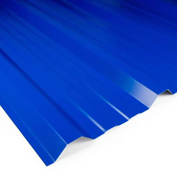 Chapa trapezoidal t101 prepintada azul Milenium calibre 25 Ternium