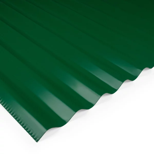 Chapa acanalada prepintada verde Ingles calibre 25 Ternium
