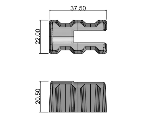 SOPORTE PLÁSTICO PARA CHAPA SINUSOIDAL ACANALADA - Imagen 2